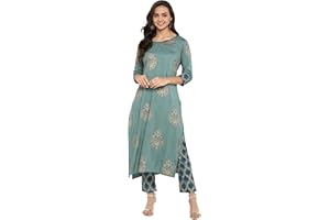Janasya Indian Tunic Tops Rayon Kurti Set for Women