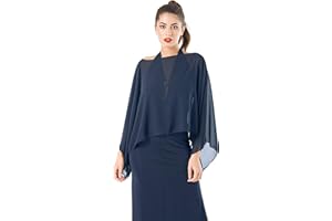 S DAL 1982 SARA SABELLA ISOLA D’ISCHIA Coprispalle Ideale Per Cerimonia Ed Evento Formale In Morbido Georgette Disponibile In Diversi Colori, Made In Italy. Taglia Unica veste da 42 a 50. Lunghezza spalla-orlo 40 cm