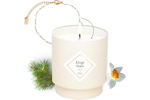 MY JOLIE CANDLE - Bougie Parfumée Linge Frais - Bijou Surprise Bracelet Crème - Cadeau Femme Maman - Cire Naturelle Végétale - Parfum Français - Mèche Coton