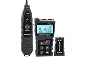 KKnoon Probador de Cables de red LCD de Red con Comprobador de Cables de red PoE Checker Inline PoE - Probador de Voltaje y Corriente con Función de luz