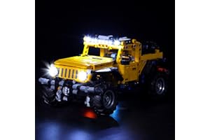 SWDZ Ensemble de lumières LED pour Lego Technic Jeep Wrangler 42122, Kit déclairage de Blocs de Construction Compatible avec Lego 42122 (Non Inclus Le modèle)