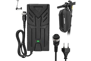 HPGAAVD 54,6V 2A Chargeur Trotinette Electrique pour Hitway H5/H5 Pro，UrbanGlide E-Cross Pro，48V Chargeur Universel pour Kugoo M4 / M4 Pro，Chargeur Rapide pour Smartgyro Speedway+2L Sac Rangement