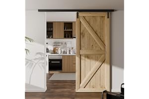 TSMST Ensemble complet de système de porte coulissante à montage au plafond 244 cm Ensemble de porte coulissante avec rail de guidage et accessoires de porte coulissante