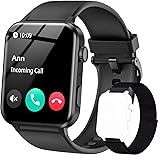 IOWODO Smartwatch Uomo Donna,Orologio Fitness con Chiamate,1.85" Smart Watch Monitor del SpO2/ Sonno,24H Cardiofrequenzimetro