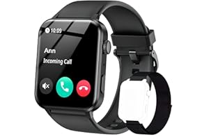 IOWODO Smartwatch Uomo Donna,Orologio Fitness con Chiamate,1.85" Smart Watch Monitor del SpO2/ Sonno,24H Cardiofrequenzimetro