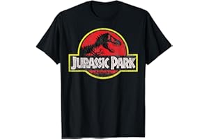 JURASSIC FRANCHISE Jurassic Park Distressed Original Park Logo Maglietta