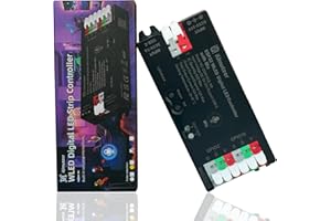 IUMUTZER Kompakter WLED Controller mit Mikrofon, ESP32 DC 5V-24V für Adressierbarer LED Streifen Digital RGB IC WS2811 WS2812B SK6812 WS2815 (WLED Controller USB-C)