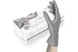 Unigloves Nitrilhandskar FANCY Silver – glänsande silver | Engångshandskar icke-sterila, latexfria, pulverfria, livsmedelssäkra, skydd mot virus, svamp och bakterier S