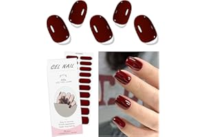 JMEOWIO Vin Rouge Stickers Ongles Gel Nail Stickers Autocollant Ongle Gel Uv Deco Ongle Nail Art Design Manucure