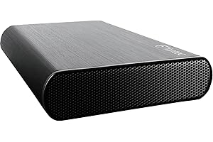 ‎FANTEC FANTEC DB-AluSky U2e Externes Festplattengehäuse (für den Einbau einer 8,89 cm (3,5 Zoll) SATA Festplatte, USB 2.0 und eSATA Schnittstelle, passive HDD Kühlung, inkl. One Touch Backup Funktion, gebürstetes Aluminium Gehäuse) schwarz