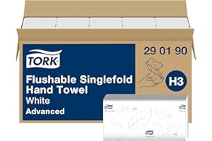 ‎TORK Tork Schnellauflösende Zickzack Papierhandtücher - 0290190 - Falthandtücher zum Nachfüllen für Papiertuch Spender, H3 Advanced - 2-lagig, weiß - Großpackung mit 15 x 250 Tücher