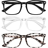ZEHEXA Reading Glasses for Women Men Classic Square Frame