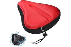 Zacro Coprisella in gel per sedile da bicicletta per interni, con protezione da sella impermeabile, ideale per uomini, donne e bambini, colore: nero