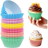 300 Pcs Cupcake Paper Moulds, Cupcake Moulds, Paper Moulds for Cupcakes, Desserts, Parties, Birthdays, Weddings and Christmas