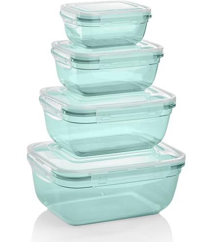 Frischhaltedosen Set 3-teilig (2,75L + 1,8L + 1,1L) - Luftdicht, BPA-frei, Mikrowellengeeignet