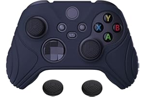 eXtremeRate PlayVital Antypoślizgowe Gumowe Pokrowiec Ochronny do Xbox Series X S z Nakładkami na Kciuki,Protective Case do Xbox Series X S Kontrolera,Silikonowe Etui Skóry-Północy Niebieski