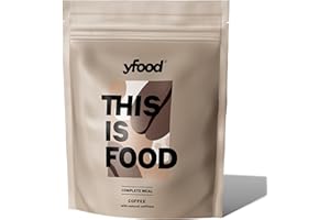 ‎YFOOD yfood Trinkmahlzeit Coffee– 12 Mahlzeiten à 400 kcal in Pulverform – 26 g Protein, Vitamine & Mineralstoffe - Geschmack: Kaffee