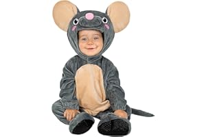 Funidelia | Mouse Costume for Babies Animals - Costume for baby accessory fancy dress & props for Halloween, carnival & parties - Grey/Silver