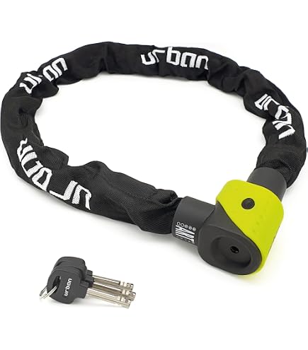 Lucchetto A U URBAN Alta Sicurezza SRA Per Moto E Scooter - Arco In Acciaio Cementato ø18 Mm, Doppia Chiusura, Guscio Giallo Protettivo