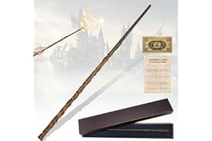 Ronronner Zauberstab,Luxus Zauberstab mit Stahlkern,Resin Zauberstab, Zauberstab mit Exquisite Geschenkbox mit Zauberspruch Karte und Fahrkarte für Hexen und Magier