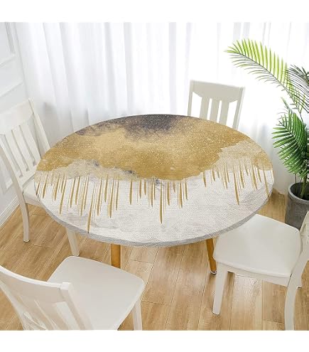 Chickw1 Runde Tischdecke – Wasserdicht & Abwaschbar Mit Weltkarten-Druck – Perfekt Für Küche, Garten, Balkon (Alte Karte, 120 Cm)