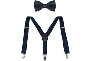 Ateid Tirantes y Pajarita Forma de Y con 3 Pinzas para Niños