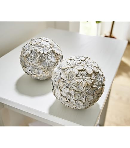 Keramik-Dekokugel Orange, Ø 10 Cm – Mediterrane Gartendeko Für Terrasse, Balkon & Steingarten