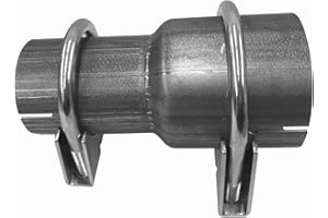 BLUETECH Riduttore per tubo di scarico diametro da 42 a 55 mm, adattatore per scarico con 2 fascette di fissaggio M8, connettore, riduttore per sistema di scarico