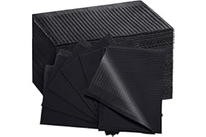 EZEELAI Black Dental Bibs Disposable Dentist Bibs 13" x 18", 50 PCS Patient bibs Tattoo Paper Npkins 3 Ply Waterproof Dental Bib Sheets Dentist or Medical Tray Cover and Nail Table Cover
