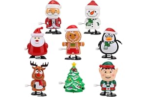 ASSUGO aufziehspielzeug Weihnachten Kinder, aufziehfiguren toyspielset, Geeignet kleinigkeiten für Kinder Weihnachten, Enthält 8 aufziehfiguren Weihnachten