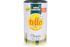 tellofix Classic Klare Brühe 900g, vielseitige Gemüse Brühe, als Universal-Würzmittel zum Verfeinern von Suppen - kalorienarm, glutenfrei, lactosefrei & vegan, keine Farb- oder Konservierungssstoffe