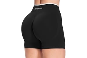 JOYSPELS Gym Shorts for Women Seamless Scrunch Bums Lifting High Waisted Activewear Shorts - Booty Tummy Control Best for Workout Running Cycling Sports