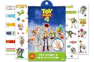 TOMICY Temporary Tattoo for Kids 8 Sheets Waterproof Temporary Tattoo Cartoon Stickers Birthday Party Gift Toy Toys for Children Toy Story Party Decorations