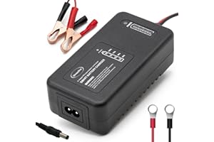 UNOCHO Cargador de Batería LiFePO4 de 14.6 Voltios de 4 Etapas Cargador de Batería de Litio de 12.8 Voltios de 4 Etapas para Autos, Motos, Cortadoras de Césped, Camiones, Barcos y Carritos de Golf