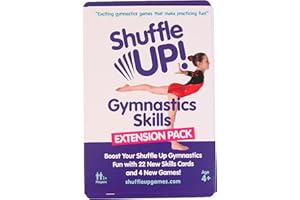 Shuffle Up Gymnastics Games Skills Pack - Family Games with 22 NEW Fun & Active Skills Cards for Kids, Gymnastics Equipment for Kids, Gymnastics Gifts for Girls & Boys