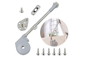 LETUXAAMZ Hinge Buffer Cerniera Armadio- Zinc Alloy Flap Fitting Support Holder Gas Spring Hinges Per Cucina E Mobili For Kitchen Cabinets Cupboards Wardrobe Dressing Table Tatami Adjustable Lift Up Stay