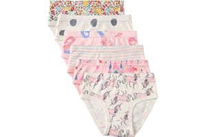 COTTON TALK Confezione da 6 Piccola Bambine e Ragazze Biancheria Intima in Cotone da 1 a 7 Anni, Mutandine delle Neonate Undies della del Bambino