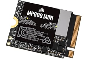 ‎CORSAIR Corsair MP600 MINI 2 TB M.2 NVMe PCIe x4 Gen4 SSD – M.2 2230 – Bis zu 7.000MB/Sek. Sequentielles Lesen – Hohe Dichte 3D TLC NAND – Ideal Für Steam Deck und Microsoft Surface – Schwarz