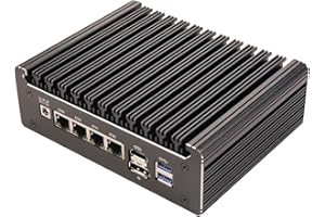 HUNSN Micro Firewall Appliance, Mini PC, VPN, Router PC, N100, RS52, 4 x 2.5GbE I226-V, Console, Type-C, HDMI, DP, SIM Slot, Support CNVI/GPIO, Barebone, NO RAM, NO Storage, NO System