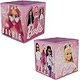 GAMER Officially Licensed Storage Boxes | 2 pack Foldable Storage Cubes Design | Perfect For Organising Children's Room, Kids Playroom (Barbie Inspire Design)