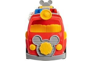 Just Play Mickey Mouse de Disney, camión de Bomberos de Mickey, colección temática de Figura y vehículo con Luces y Sonidos, Juguetes para niños a Partir de 3 años