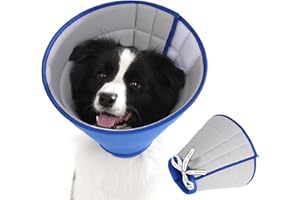 HanryDong Recovery Collar Soft E-collor For Pet Dogs Cats, Breathable Soft Elizabethan Cone, E-Collars for Dogs After Surgery, Buster Medical Collars for Dogs