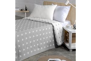 VIALMAN Colcha Bouti Ligera Sofia 10 para Cama de Matrimonio de 150 cm | Cama 150 | Tamaño 250 X 270 cm, Color Gris