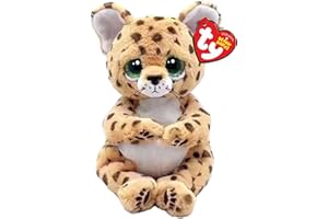 Ty Lloyd Leopard Beanie Bellies Maskotka, Beżowy/Brązowy, 15 cm