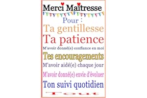 Merci Maîtresse: Un cadeau pour remercier maître, maîtresse, idée cadeau original pour maîtresse