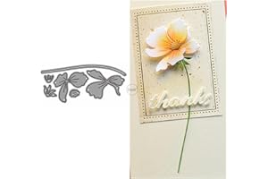 DzIxY Patchwork-Stanzschablonen aus Metall, dünne Zweige Pfingstrosen, Blume, für Kartenherstellung, Prägepapier, Stanzform-Set, Scrapbook-Schablonen, Zubehör, Maschinenvorlagen