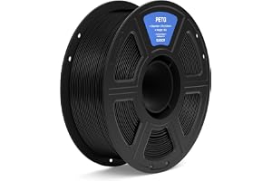 ELEGOO Filamento PETG 1.75 1KG Negro | PETG para Impresora 3D, Precisión Dimensional +/- 0.02mm, Carrete de Filamento 3D, para Mayoría Impresoras 3D
