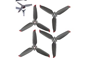 HYGJ Prodrocam 2 Paires d'hélice en Fiber de Carbone Lames pour DJI FPV -Drone hélices à démontage Rapide -Silencieux Propellers-Hélice à 4 pales-Drone Prop (2paires)
