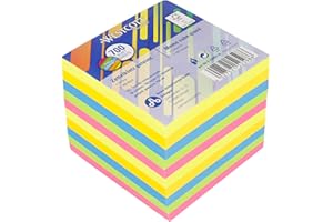 Westcott Bloc-notes multicolore 700 feuilles | Bloc de feuilles collées de 9 x 9 cm en 5 couleurs | Papier 80 g/m² | E-1730907 00