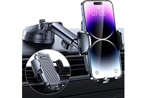 Rorhxia Handyhalterung Auto [2024 Neust & Stabilste Version] Saugnapf & Lüftungshaken 3 in 1 Kfz Handy Halterung Auto 360° Drehbar Universal für iPhone 15 Pro Max 14 13 12 Samsung S24 Ultra S23 usw